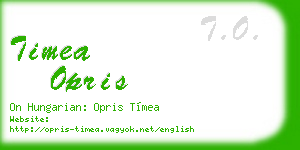 timea opris business card